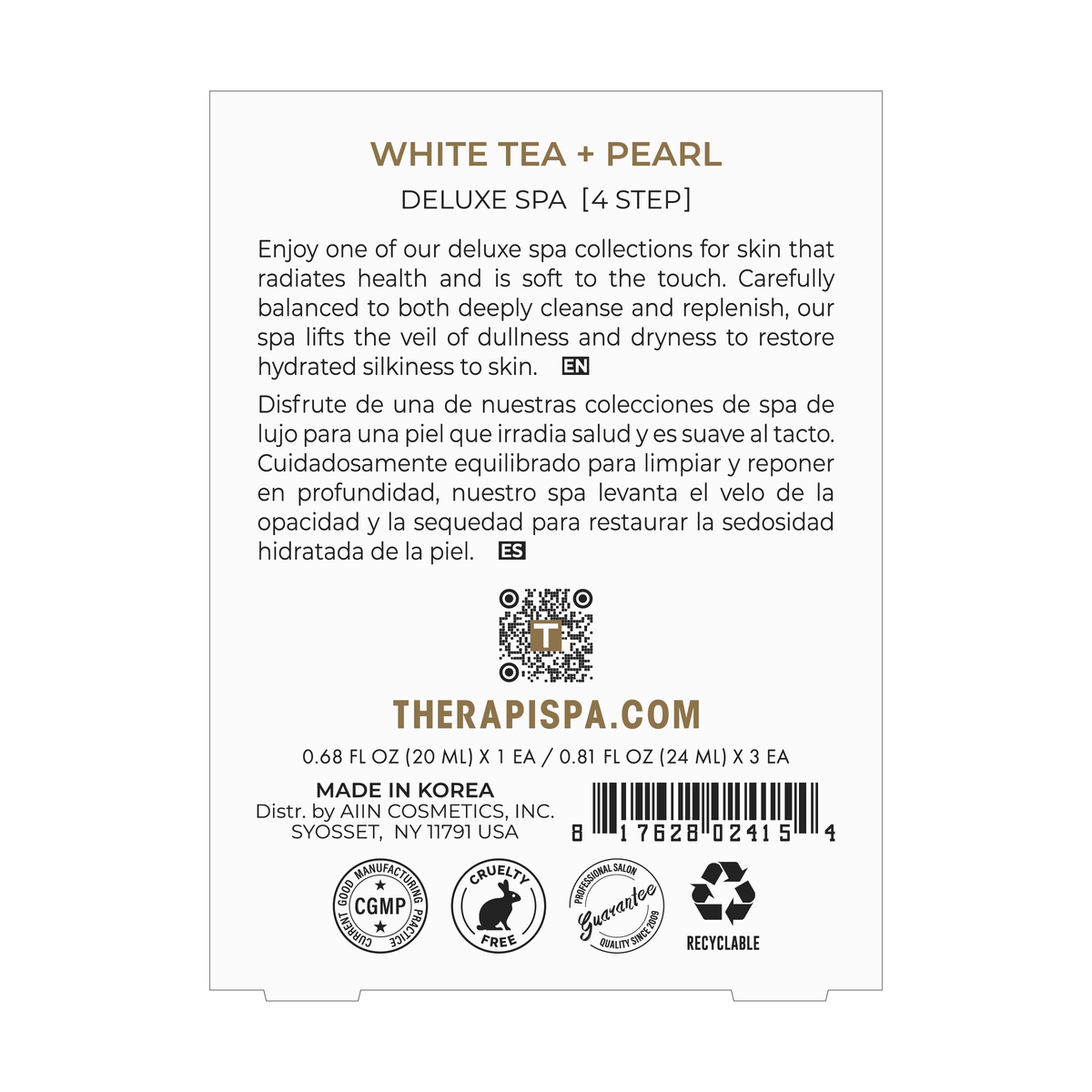 Deluxe Spa Kit / White Tea + Pearl
