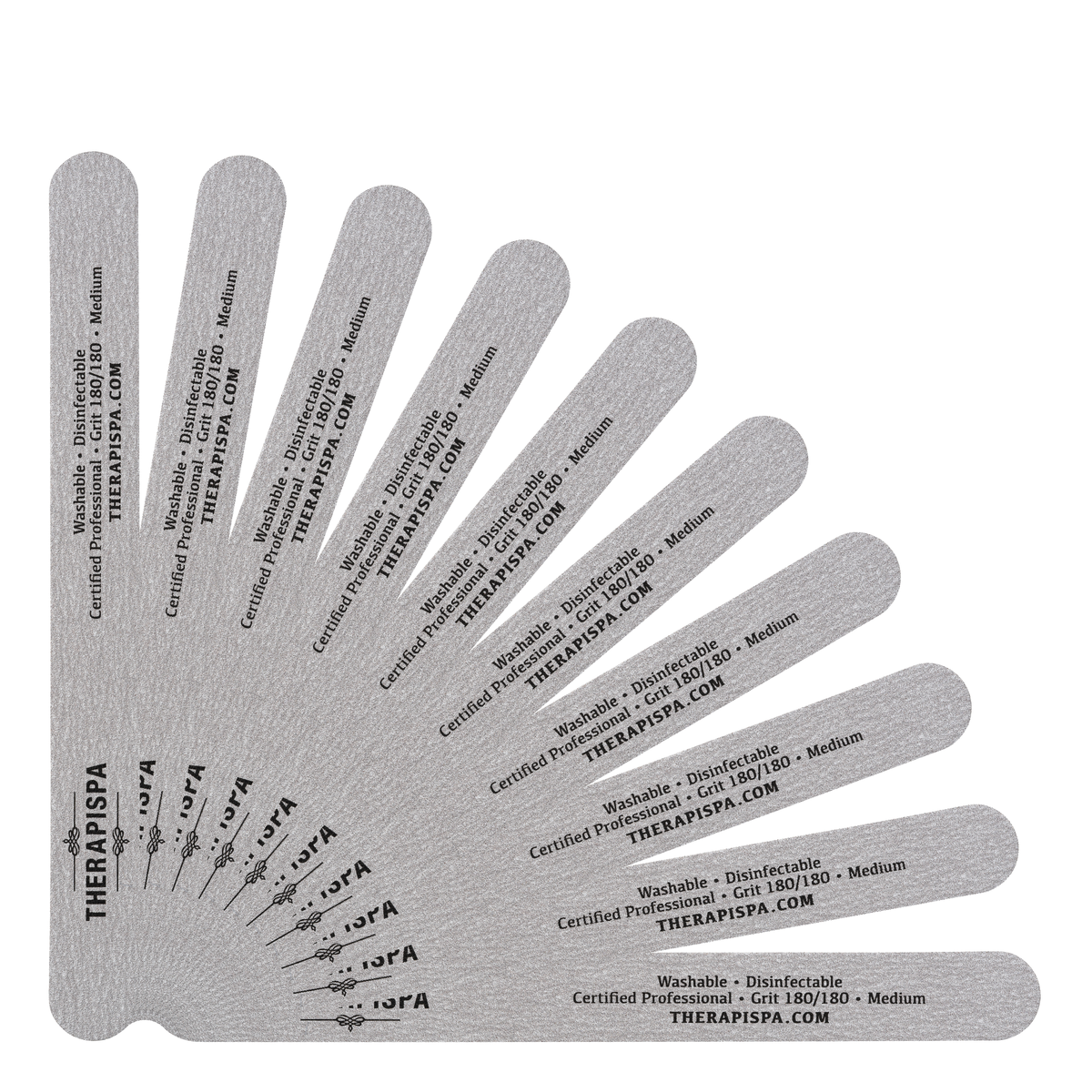 Premium JAPAN Abrasive Zebra Nail File (180/180 Grit) - Medium / 10 packs