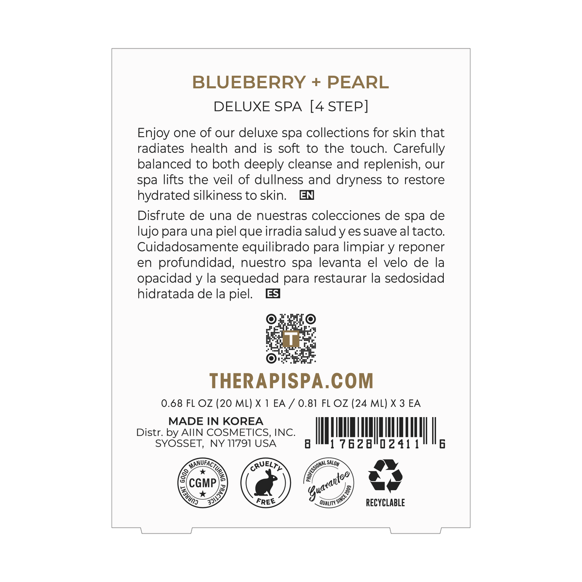 Deluxe Spa Kit / Blueberry + Pearl